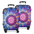 thumbnail image 1 of Colorful Tie Dye Flame Flower Pattern Luggage Cover Fashion Suitcase Cover Baggage Covers Fit 25-28 Inch Luggage (Go Travel), 1 of 5