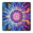 thumbnail image 1 of Colorful Tie Dye Flame Flower Pattern Square Fitted Tablecloth with Elastic Edge,Square Table Cover,Washable Elastic Table Cover for Home Kitchen Party Decor 36"x36", 1 of 6