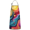 thumbnail image 1 of Colorful Tie Dye Flow Ball Pattern Apron-Garden Aprons for Women with Pockets-Cotton Linen Waterproof Kitchen Cooking Gardening Aprons Adjustable for Kitchen,Cooking,BBQ and Salon 33x27 Inch, 1 of 7