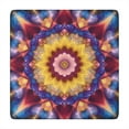 thumbnail image 1 of Colorful Tie Dye Flower Mandala Pattern Square Fitted Tablecloth with Elastic Edge,Square Table Cover,Washable Elastic Table Cover for Home Kitchen Party Decor 34"x34", 1 of 6