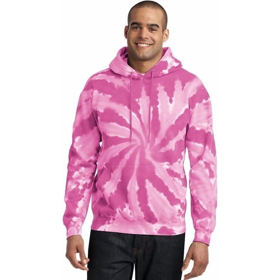 Colorful Tie Dye Hoodies - Tie Dye Hooded Sweatshirts Sizes S-5XL (Pink-2X-Large)