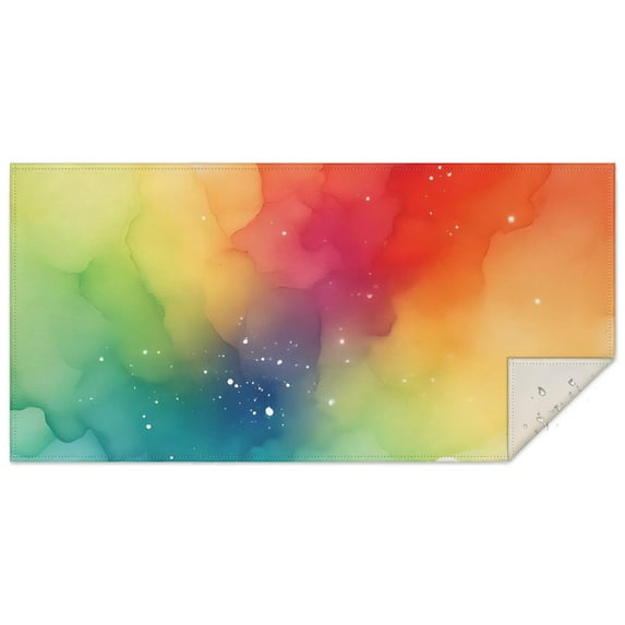 Colorful Tie Dye Ink Splash Pattern Rectangle Tablecloth 60"x120",Waterproof Polyester Rectangle Table Cloth, Wipeable Spillproof Polyester Tablecloth for Dining, Camping, Indoor and Outdoor