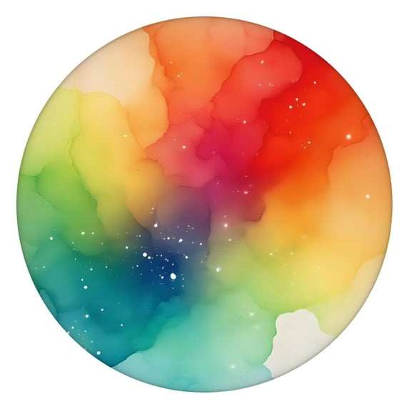 Colorful Tie Dye Ink Splash Pattern Round Fitted Tablecloth with Elastic Edge,Dining Table Cover Waterproof,Outdoor Round Tablecloth for Camping,Dining,Indoor and Outdoor