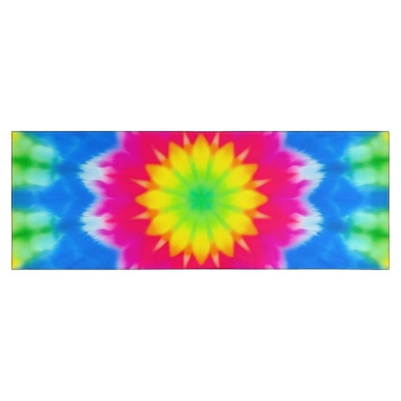 Colorful Tie Dye Lotus Pattern Kitchen Rug Mat,Kitchen Runner Rugs Non Skid Washable,Decorative Kitchen Floor Mats for Kitchen,Sink,Laundry,17"X47"