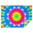 thumbnail image 1 of Colorful Tie Dye Lotus Pattern Rectangle Tablecloth 60"x84",Waterproof Polyester Rectangle Table Cloth, Wipeable Spillproof Polyester Tablecloth for Dining, Camping, Indoor and Outdoor, 1 of 5