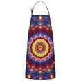 thumbnail image 1 of Colorful Tie Dye Luminous Mandala Pattern Apron-Garden Aprons for Women with Pockets-Cotton Linen Waterproof Kitchen Cooking Gardening Aprons Adjustable for Kitchen,Cooking,BBQ and Salon 33x27 Inch, 1 of 7