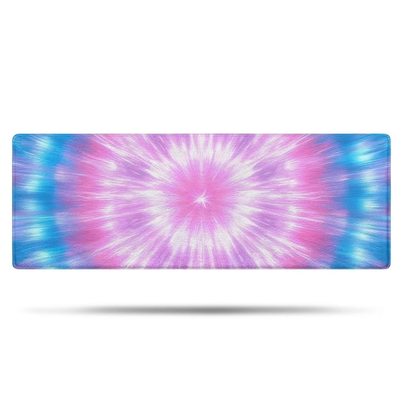 Colorful Tie Dye Mandala Pattern Bathroom Rugs Mat,Non Slip Microfiber Bathroom Rug,Rubber Backing,Soft Bathroom Mats for Bathroom Floor,Tub and Shower,47x17in(120x43cm)