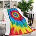 thumbnail image 1 of Colorful Tie Dye Mandala Pattern Blanket,Comfortable Soft Lamb Wool Throw Blanket,All Season,Warm Lightweight Blankets for Sofa Bed Couch Living Room Chair,60"x80", 1 of 4