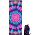thumbnail image 1 of Colorful Tie Dye Mandala Pattern Hot Yoga Mat Towel Non Slip for Hot Yoga - Quick-Drying Yoga Mat Cover with 4 Corner Pockets with Travel Bag - Hot Yoga Towel Non Slip 70"x26", 1 of 6