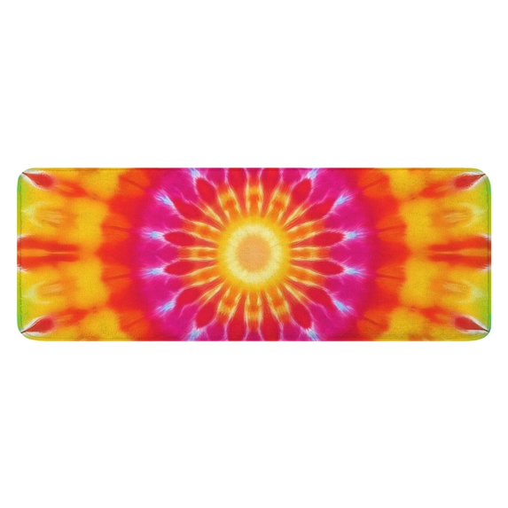 Colorful Tie Dye Mandala Pattern Kitchen Rug Mat,Kitchen Runner Rugs Non Skid Washable,Decorative Kitchen Floor Mats for Kitchen,Sink,Laundry,17"x47.2"