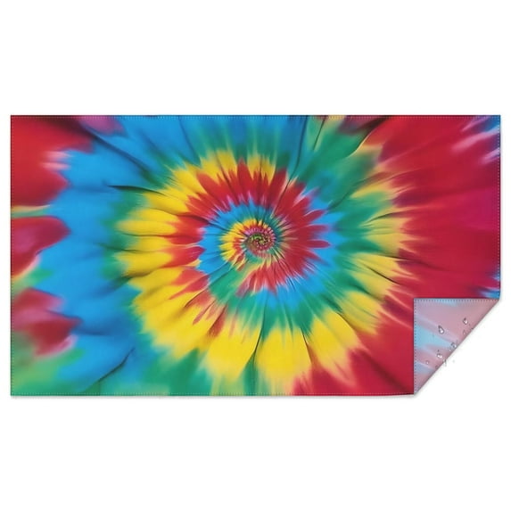 Colorful Tie Dye Mandala Pattern Rectangle Tablecloth 60"x102",Waterproof Polyester Rectangle Table Cloth, Wipeable Spillproof Polyester Tablecloth for Dining, Camping, Indoor and Outdoor