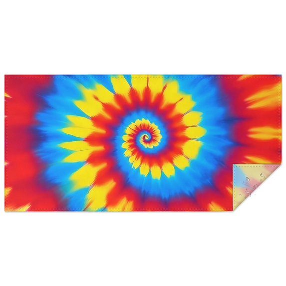 Colorful Tie Dye Mandala Pattern Rectangle Tablecloth 60"x120",Waterproof Polyester Rectangle Table Cloth, Wipeable Spillproof Polyester Tablecloth for Dining, Camping, Indoor and Outdoor