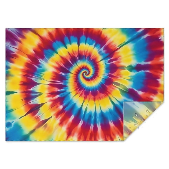 Colorful Tie Dye Mandala Pattern Rectangle Tablecloth 60"x84",Waterproof Polyester Rectangle Table Cloth, Wipeable Spillproof Polyester Tablecloth for Dining, Camping, Indoor and Outdoor