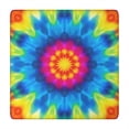 thumbnail image 1 of Colorful Tie Dye Mandala Pattern Square Fitted Tablecloth with Elastic Edge,Square Table Cover,Washable Elastic Table Cover for Home Kitchen Party Decor 34"x34", 1 of 6