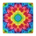 thumbnail image 1 of Colorful Tie Dye Mandala Pattern Square Fitted Tablecloth with Elastic Edge,Square Table Cover,Washable Elastic Table Cover for Home Kitchen Party Decor 34"x34", 1 of 6