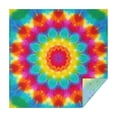 thumbnail image 1 of Colorful Tie Dye Mandala Pattern Square Tablecloth,Waterproof Square Table Cover,Wipeable Spillproof Washable Table Cover for Home Kitchen Party Decor 60"x60"(152x152cm), 1 of 6