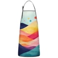 thumbnail image 1 of Colorful Tie Dye Mountain Pattern Apron-Garden Aprons for Women with Pockets-Cotton Linen Waterproof Kitchen Cooking Gardening Aprons Adjustable for Kitchen,Cooking,BBQ and Salon 33x27 Inch, 1 of 4