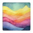thumbnail image 1 of Colorful Tie Dye Mountain Pattern Square Fitted Tablecloth with Elastic Edge,Square Table Cover,Washable Elastic Table Cover for Home Kitchen Party Decor 34"x34", 1 of 6