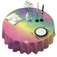 thumbnail image 1 of Colorful Tie Dye Nebula Pattern Round Tablecloth 60"x60",Wrinkle Wipeable Table Cloth for Kitchen Dining Room Picnic Patio Party, 1 of 6