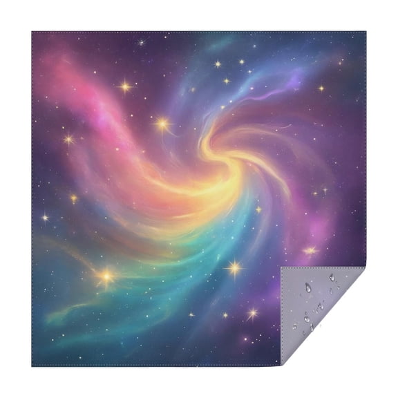 Colorful Tie Dye Nebula Pattern Square Tablecloth,Waterproof Square Table Cover,Wipeable Spillproof Washable Table Cover for Home Kitchen Party Decor 42"X42"(107x107cm)