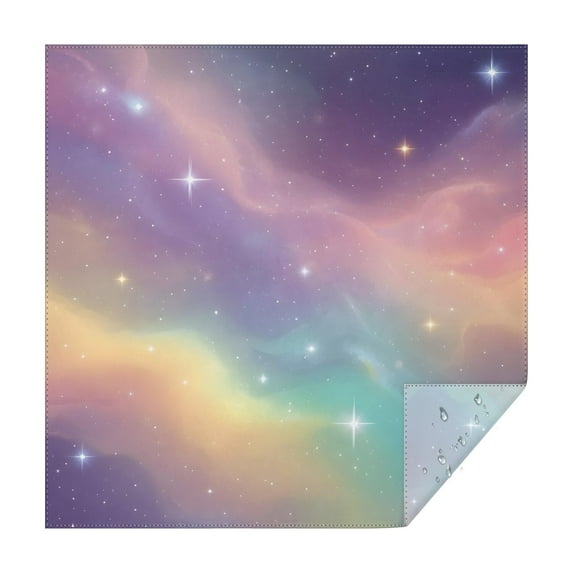 Colorful Tie Dye Nebula Pattern Square Tablecloth,Waterproof Square Table Cover,Wipeable Spillproof Washable Table Cover for Home Kitchen Party Decor 42"X42"(107x107cm)