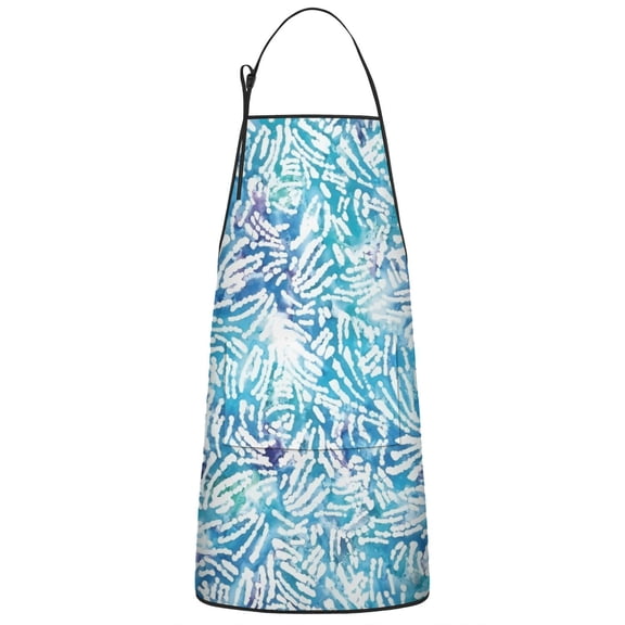 Colorful Tie Dye Pattern Apron-Garden Aprons for Women with Pockets-Cotton Linen Waterproof Kitchen Cooking Gardening Aprons Adjustable for Kitchen,Cooking,BBQ and Salon 33x27 Inch