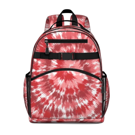 Colorful Tie Dye Pattern Backpack for School,Cute School Bag,Schoolbag with Adjustable Shoulder Straps & Padded Back,15.25"x11.5"x5.25"