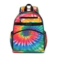 thumbnail image 1 of Colorful Tie Dye Pattern Backpack for School,Cute School Bag,Schoolbag with Adjustable Shoulder Straps & Padded Back,15.25"x11.5"x5.25", 1 of 5
