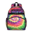 thumbnail image 1 of Colorful Tie Dye Pattern Backpack for School,Cute School Bag,Schoolbag with Adjustable Shoulder Straps & Padded Back,15.25"x11.5"x5.25", 1 of 5