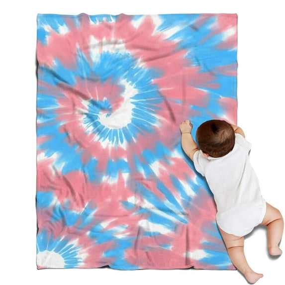 Colorful Tie Dye Pattern Blanket,Comfortable Soft Flannel Throw Blanket,All Season,Warm Lightweight Blankets for Sofa Bed Couch Living Room Chair,30"x40"