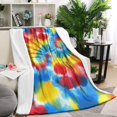 thumbnail image 1 of Colorful Tie Dye Pattern Blanket,Comfortable Soft Flannel Throw Blanket,All Season,Warm Lightweight Blankets for Sofa Bed Couch Living Room Chair,40"x50", 1 of 4
