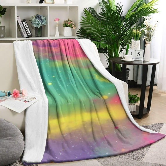 Colorful Tie Dye Pattern Blanket,Comfortable Soft Flannel Throw Blanket,All Season,Warm Lightweight Blankets for Sofa Bed Couch Living Room Chair,40"x50"