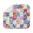 thumbnail image 1 of Patchwork Pioneer Flower Dish Drying Mat for Kitchen 1 Pack, Ultra Absorbent Microfiber Dishes Drainer Mats,16"x18", 1 of 6