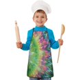 thumbnail image 1 of Colorful Tie Dye Pattern Kids Aprons for Girls and Boys,Adjustable Neck Strap Toddler Aprons for Kids Cooking Baking, 1 of 6