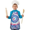 thumbnail image 1 of Colorful Tie Dye Pattern Kids Aprons for Girls and Boys,Adjustable Neck Strap Toddler Aprons for Kids Cooking Baking, 1 of 6