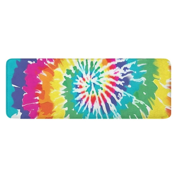 Colorful Tie Dye Pattern Kitchen Rug Mat,Kitchen Runner Rugs Non Skid Washable,Decorative Kitchen Floor Mats for Kitchen,Sink,Laundry,17"x47.2"
