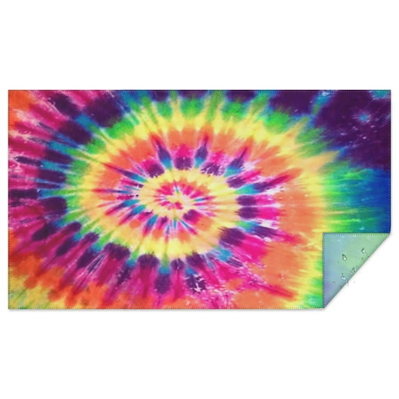 Colorful Tie Dye Pattern Rectangle Tablecloth 60"x102",Waterproof Polyester Rectangle Table Cloth, Wipeable Spillproof Polyester Tablecloth for Dining, Camping, Indoor and Outdoor
