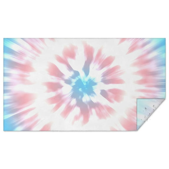 Colorful Tie Dye Pattern Rectangle Tablecloth 60"x102",Waterproof Polyester Rectangle Table Cloth, Wipeable Spillproof Polyester Tablecloth for Dining, Camping, Indoor and Outdoor