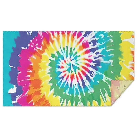 Colorful Tie Dye Pattern Rectangle Tablecloth 60"x102",Waterproof Polyester Rectangle Table Cloth, Wipeable Spillproof Polyester Tablecloth for Dining, Camping, Indoor and Outdoor