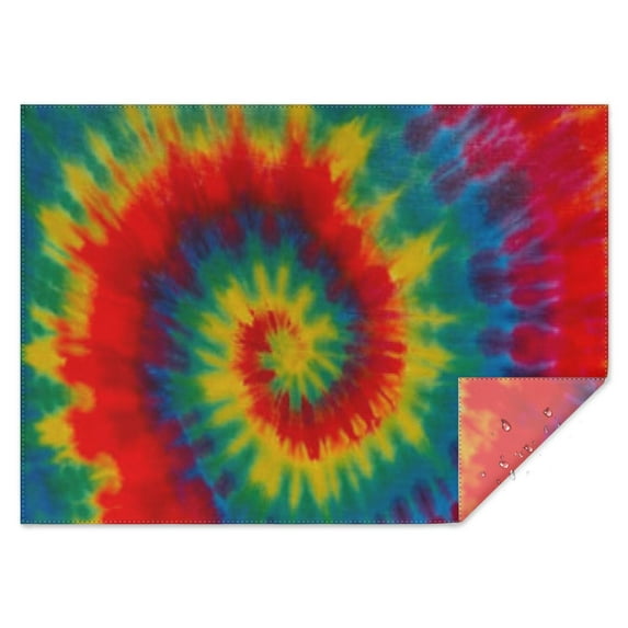 Colorful Tie Dye Pattern Rectangle Tablecloth 60"x84",Waterproof Polyester Rectangle Table Cloth, Wipeable Spillproof Polyester Tablecloth for Dining, Camping, Indoor and Outdoor