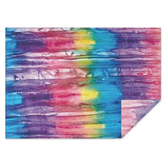 Colorful Tie Dye Pattern Rectangle Tablecloth 60"x84",Waterproof Polyester Rectangle Table Cloth, Wipeable Spillproof Polyester Tablecloth for Dining, Camping, Indoor and Outdoor