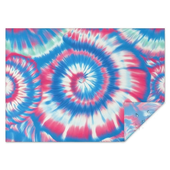 Colorful Tie Dye Pattern Rectangle Tablecloth 60"x84",Waterproof Polyester Rectangle Table Cloth, Wipeable Spillproof Polyester Tablecloth for Dining, Camping, Indoor and Outdoor