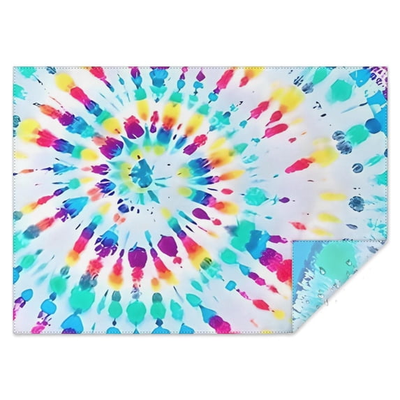 Colorful Tie Dye Pattern Rectangle Tablecloth 60"x84",Waterproof Polyester Rectangle Table Cloth, Wipeable Spillproof Polyester Tablecloth for Dining, Camping, Indoor and Outdoor