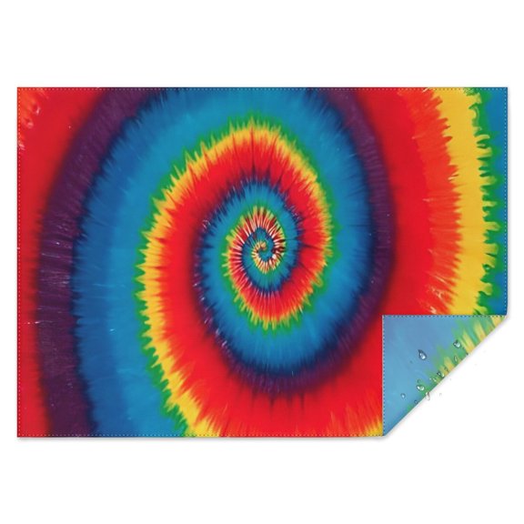 Colorful Tie Dye Pattern Rectangle Tablecloth 60"x84",Waterproof Polyester Rectangle Table Cloth, Wipeable Spillproof Polyester Tablecloth for Dining, Camping, Indoor and Outdoor