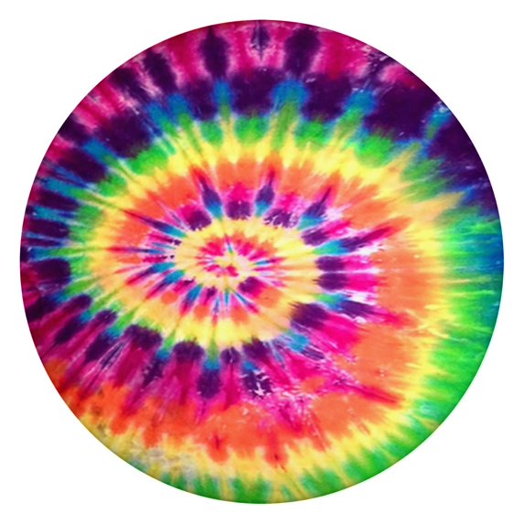 Colorful Tie Dye Pattern Round Fitted Tablecloth with Elastic Edge,Dining Table Cover Waterproof,Outdoor Round Tablecloth for Camping,Dining,Indoor and Outdoor