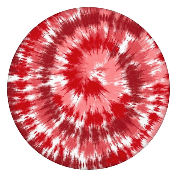 Colorful Tie Dye Pattern Round Fitted Tablecloth with Elastic Edge,Dining Table Cover Waterproof,Outdoor Round Tablecloth for Camping,Dining,Indoor and Outdoor