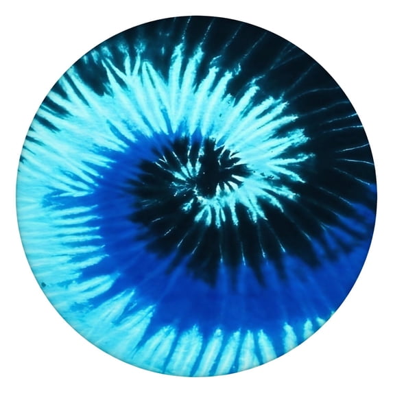 Colorful Tie Dye Pattern Round Fitted Tablecloth with Elastic Edge,Dining Table Cover Waterproof,Outdoor Round Tablecloth for Camping,Dining,Indoor and Outdoor