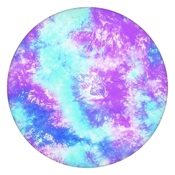 Colorful Tie Dye Pattern Round Fitted Tablecloth with Elastic Edge,Dining Table Cover Waterproof,Outdoor Round Tablecloth for Camping,Dining,Indoor and Outdoor