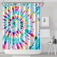 thumbnail image 1 of Colorful Tie Dye Pattern Shower Curtain 72"x84" ,Bathroom Decorative Shower Curtains Set with 12 Hooks,Modern Waterproof Washable Shower Curtain, 1 of 6