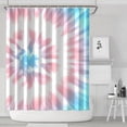thumbnail image 1 of Colorful Tie Dye Pattern Shower Curtain 84"x72" ,Bathroom Decorative Shower Curtains Set with 12 Hooks,Modern Waterproof Washable Shower Curtain, 1 of 6
